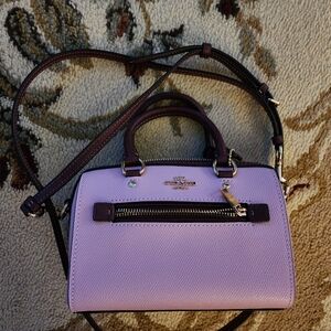 Coach Pink and Brown Women's Mini Satchel